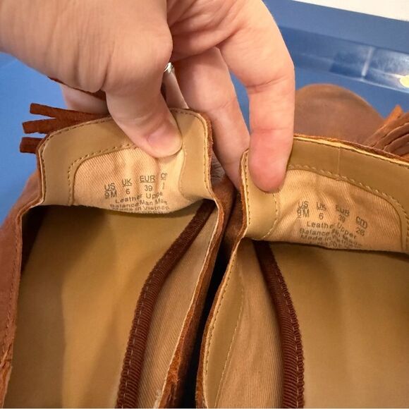 NEW Franco Sarto Hadden Leather Loafers Women’s 9 Brown Tassels Slip On NWOT - Picture 6 of 8